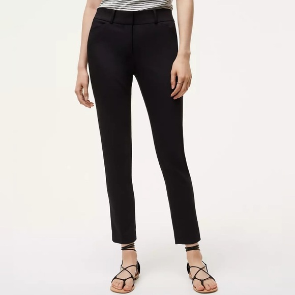 LOFT Pants - Loft Curvy Skinny Ankle Pants Size 8 In Black NWT